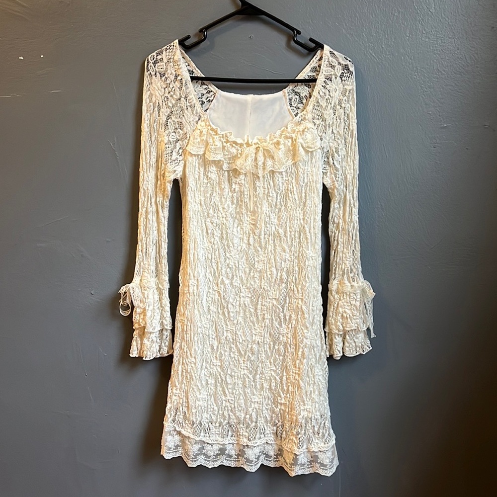 Cream lace dress size S